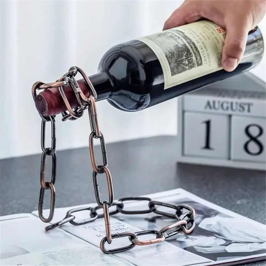 Magical Suspension Iron Chain Wine Rack